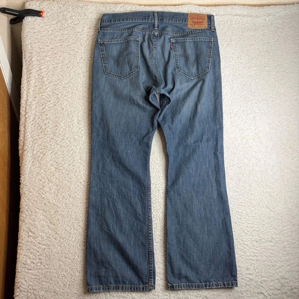 Y2K Levis 527 Slim Bootcut Jeans Mens 36x30 Medium Wash Blue Cotton